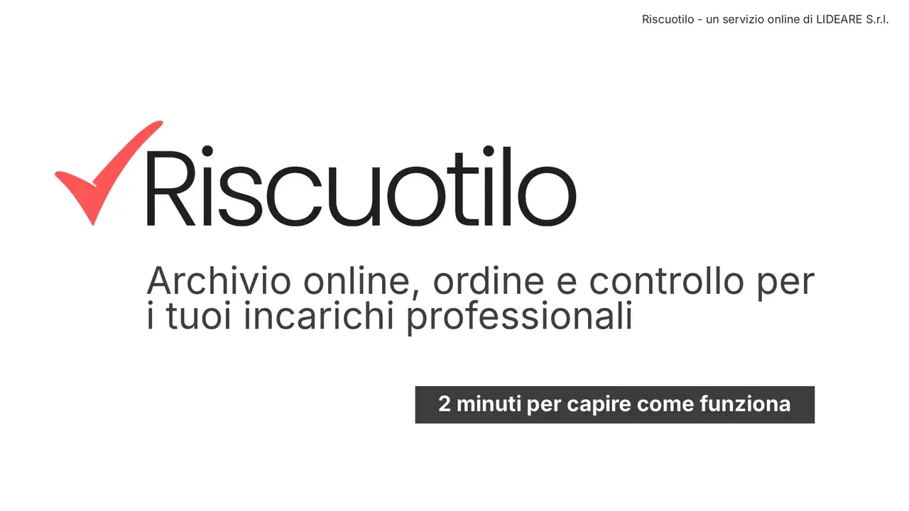 Anteprima del video demo di Riscuotilo